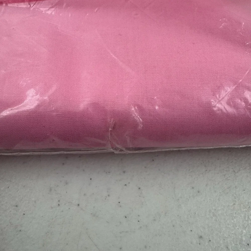 Vintage Cannon IrregularsPink With Roses Full Flat Sheet For 54x76 Mattress